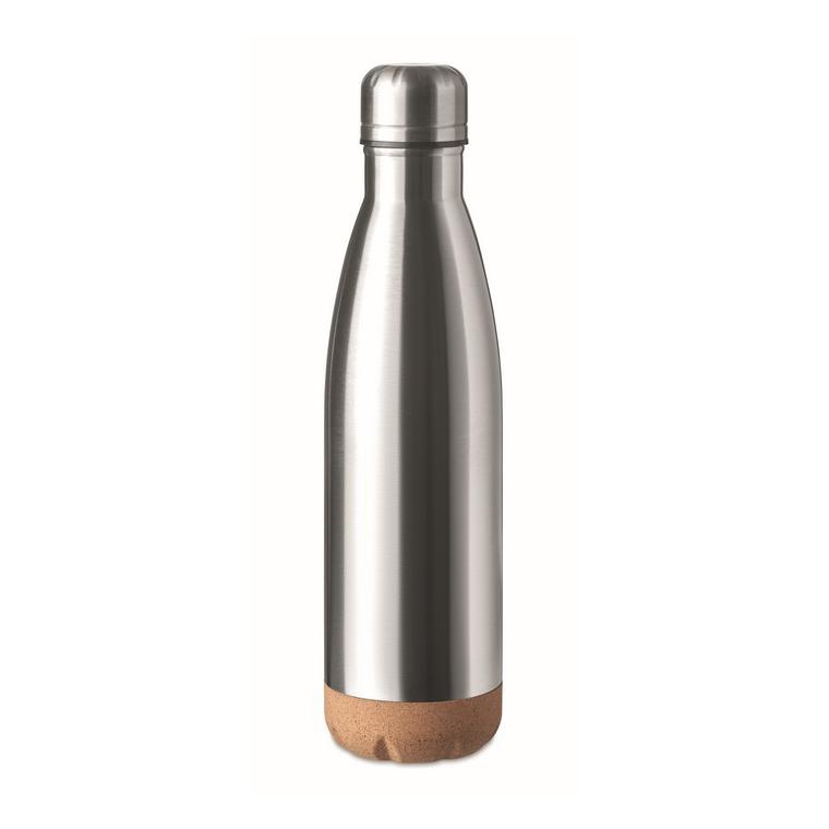 Sticlă cu perete dublu 500 ml ASPEN CORK Argintiu mat