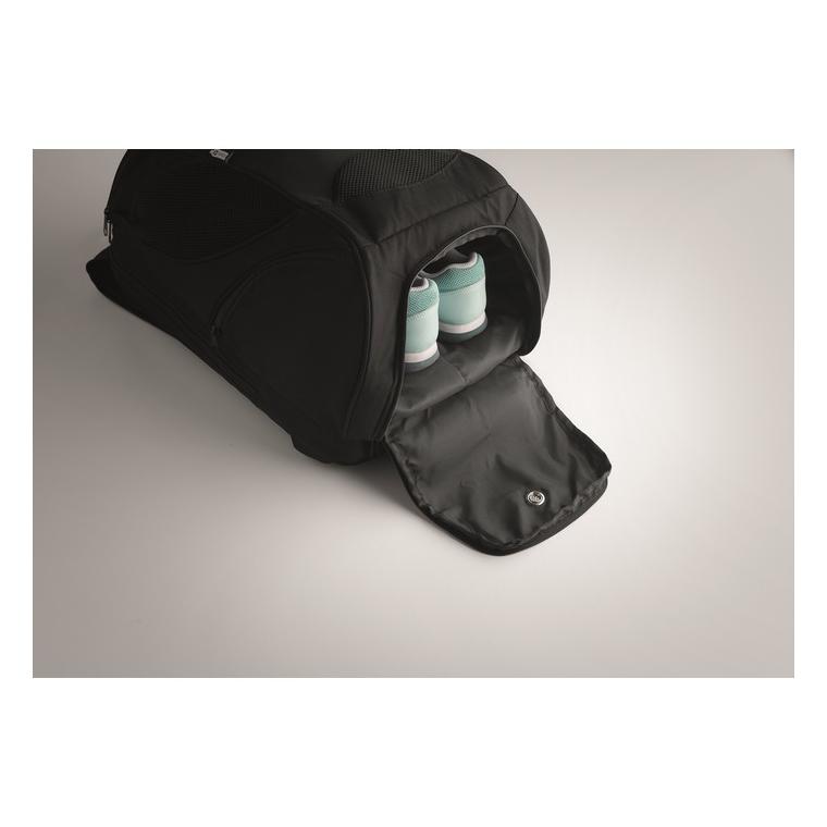 Rucsac sport 600D RPET OLYMPIC Negru