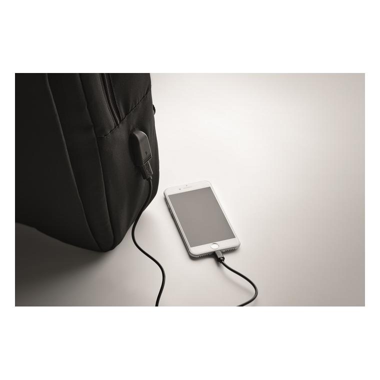 Rucsac laptop din 300D RPET SEOUL Negru