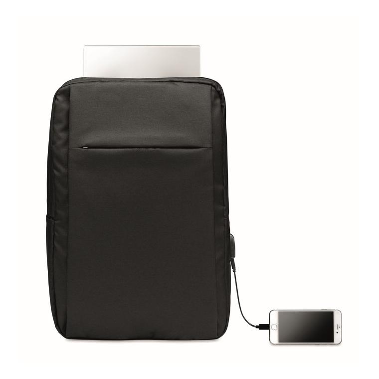 Rucsac laptop din 300D RPET SEOUL Negru