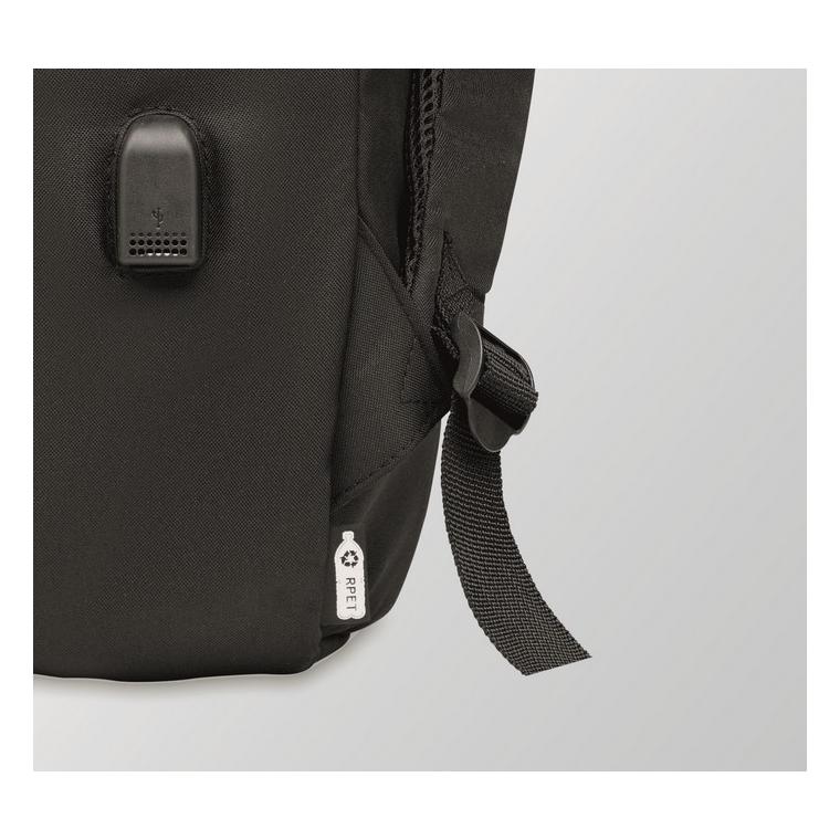 Rucsac laptop din 300D RPET SEOUL Negru