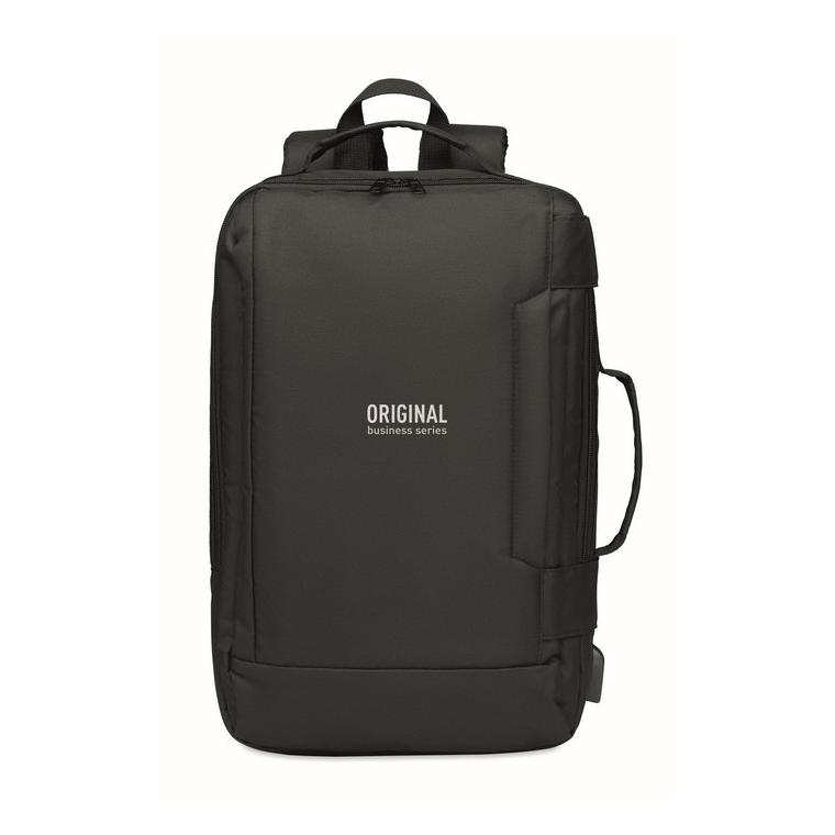 Rucsac laptop din 300D RPET SINGAPORE Negru
