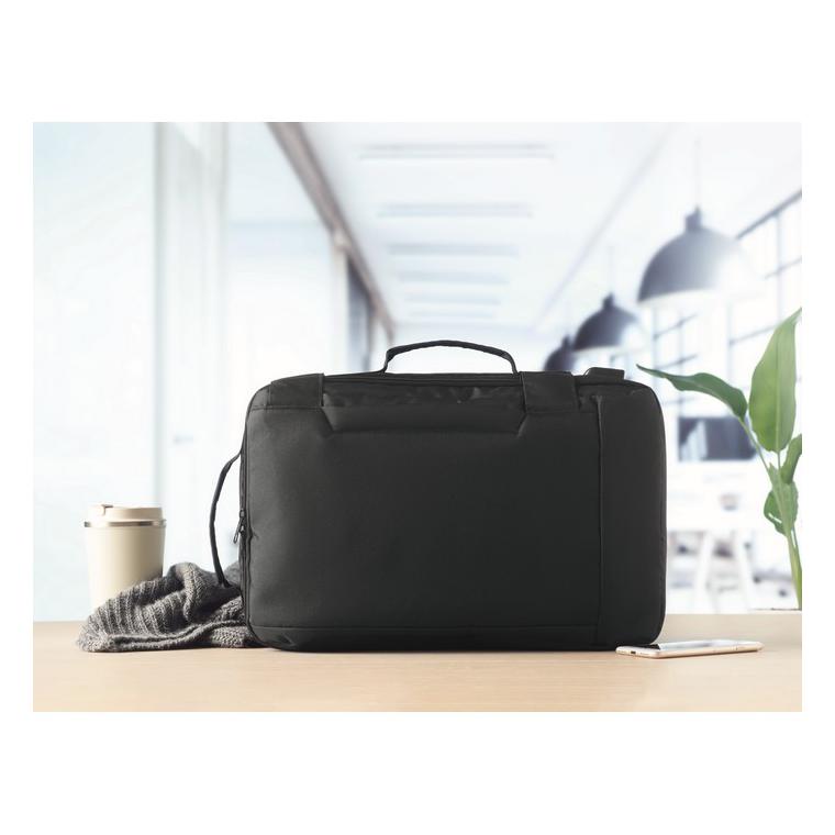 Rucsac laptop din 300D RPET SINGAPORE Negru