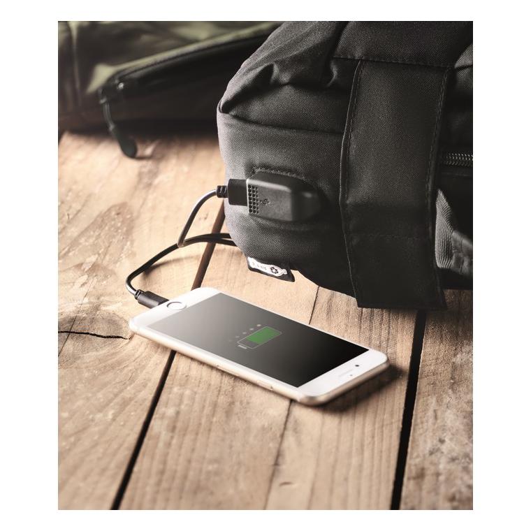 Rucsac laptop din 300D RPET SINGAPORE Negru