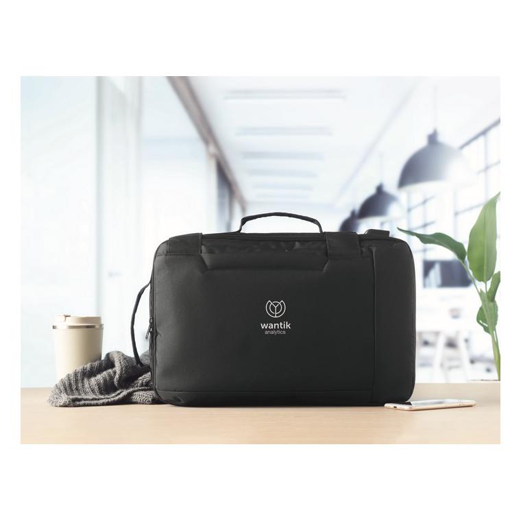 Rucsac laptop din 300D RPET SINGAPORE Negru