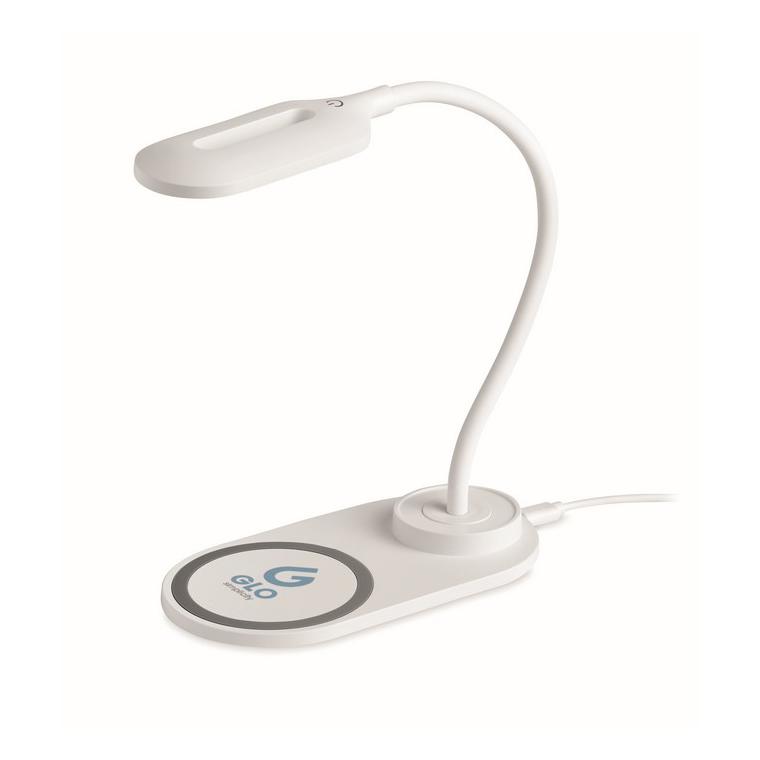 Lampă de birou și încărcător SATURN Alb