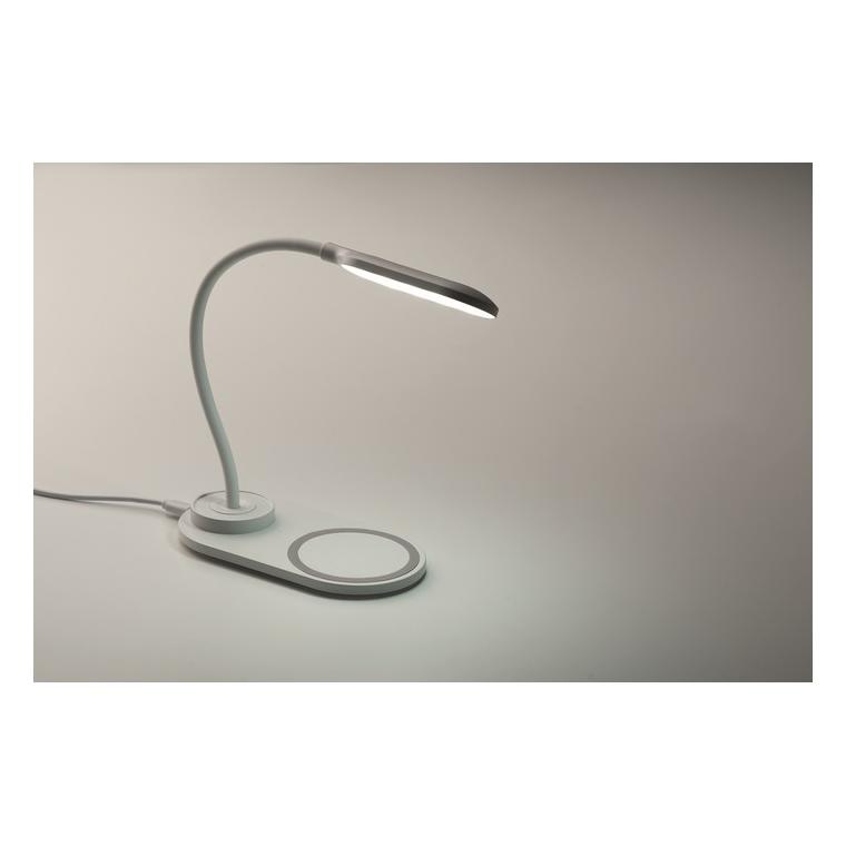 Lampă de birou și încărcător SATURN Alb