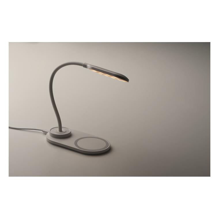 Lampă de birou și încărcător SATURN Alb