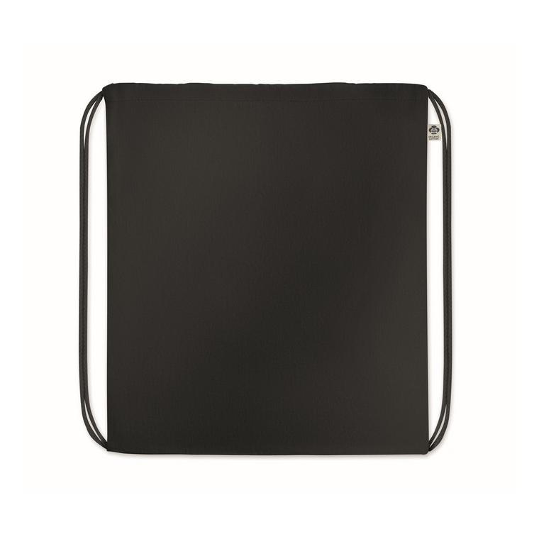Rucsac cu cordon din bumbac YUKI COLOUR Negru