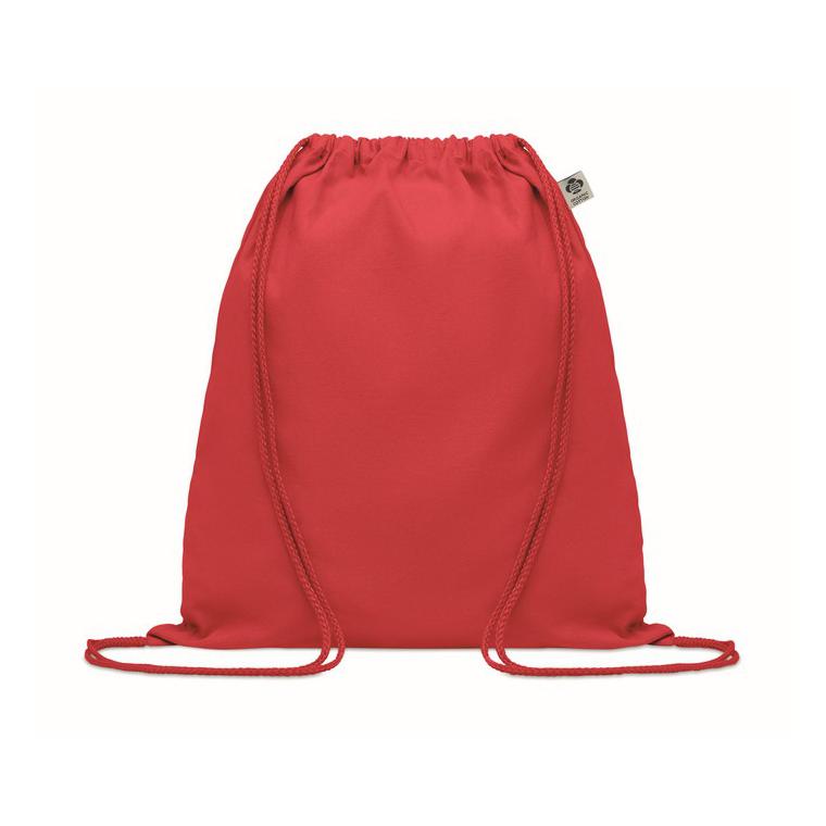 Rucsac cu cordon din bumbac YUKI COLOUR Roșu