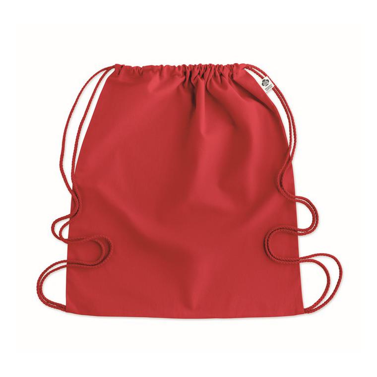 Rucsac cu cordon din bumbac YUKI COLOUR Roșu
