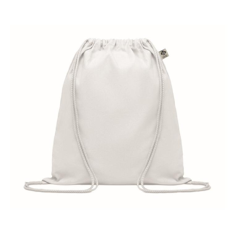 Rucsac cu cordon din bumbac YUKI COLOUR Alb