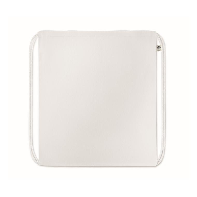 Rucsac cu cordon din bumbac YUKI COLOUR Alb