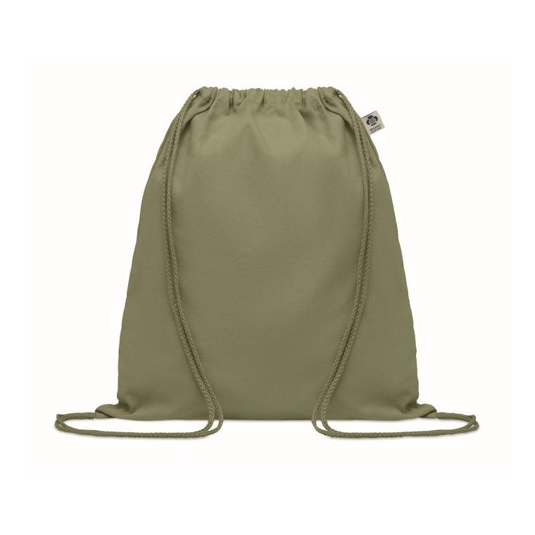 Rucsac cu cordon din bumbac YUKI COLOUR Verde
