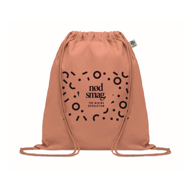 Rucsac cu cordon din bumbac YUKI COLOUR Portocaliu