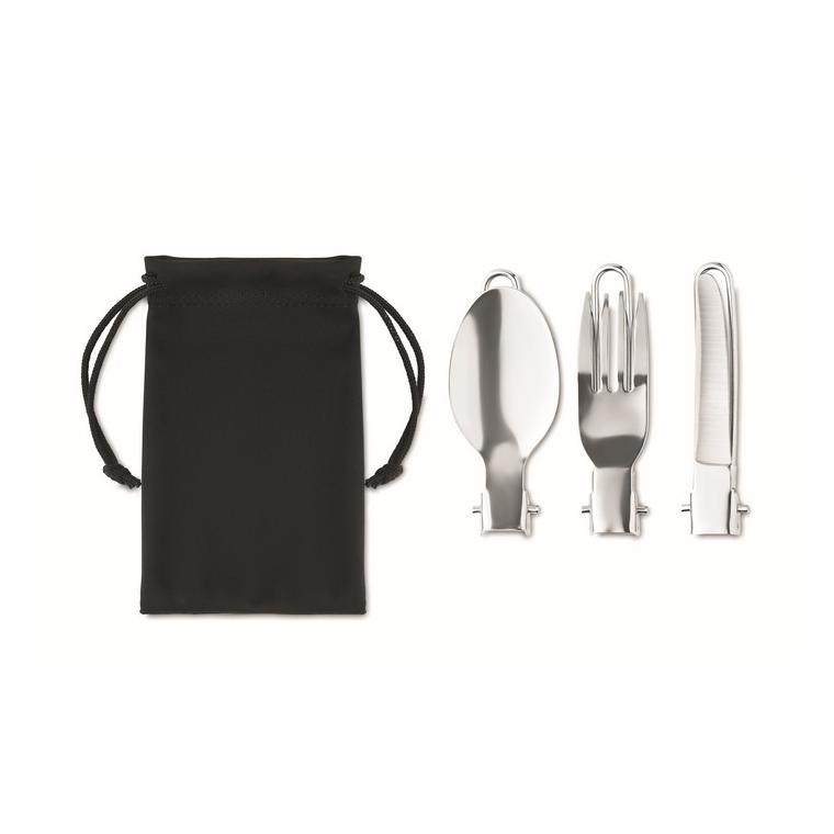 Set de tacâmuri camping STAPI SET Negru