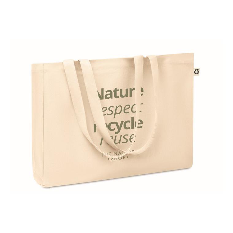 Sacosă din material reciclat RESPECT Bej
