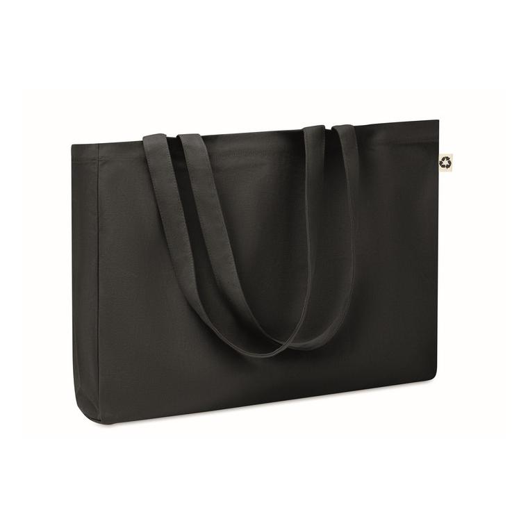 Sacosă din material reciclat RESPECT COLOURED Negru