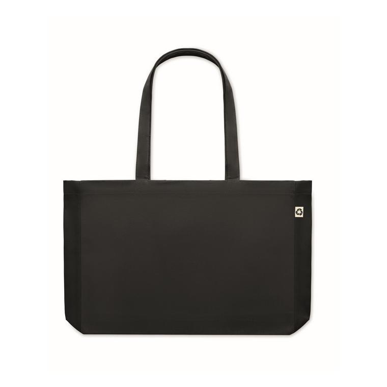 Sacosă din material reciclat RESPECT COLOURED Negru