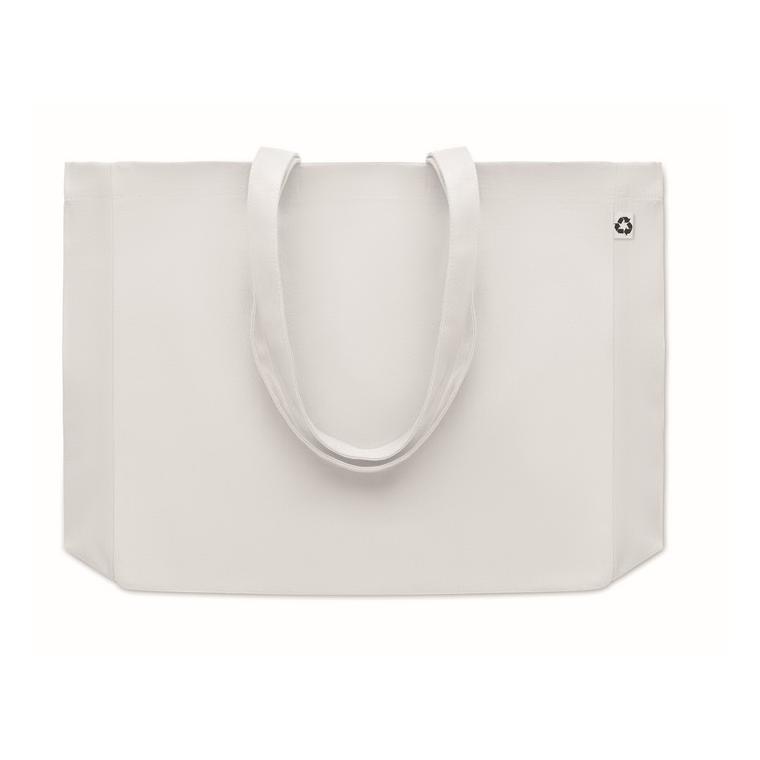 Sacosă din material reciclat RESPECT COLOURED Alb