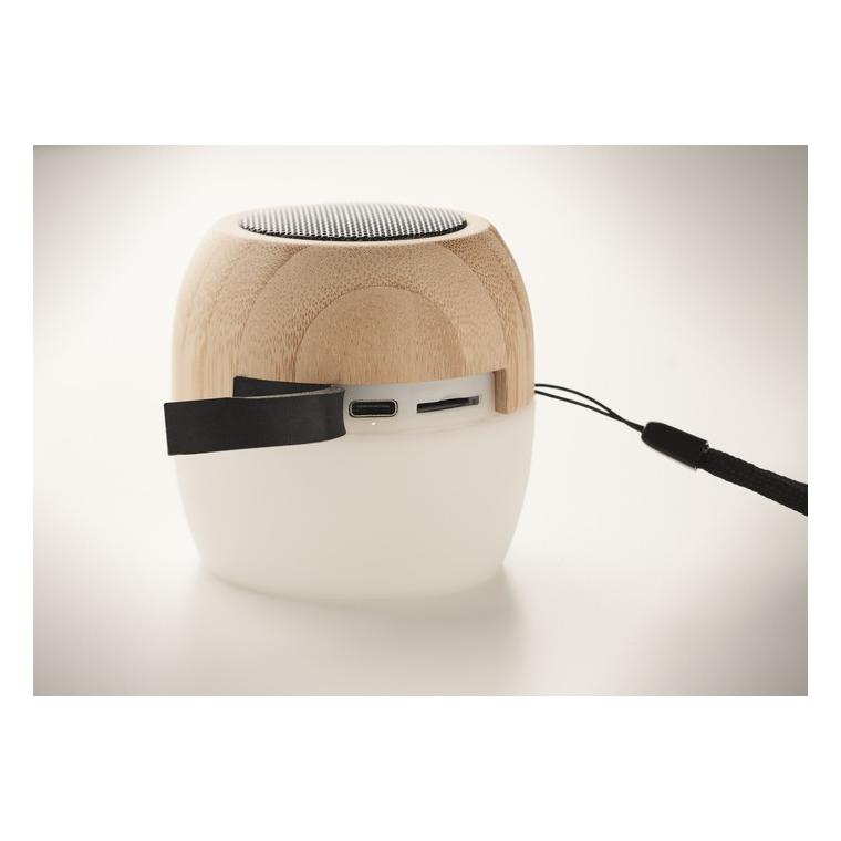 Boxă wireless din bambus 5.0 CLEVELAND Natur