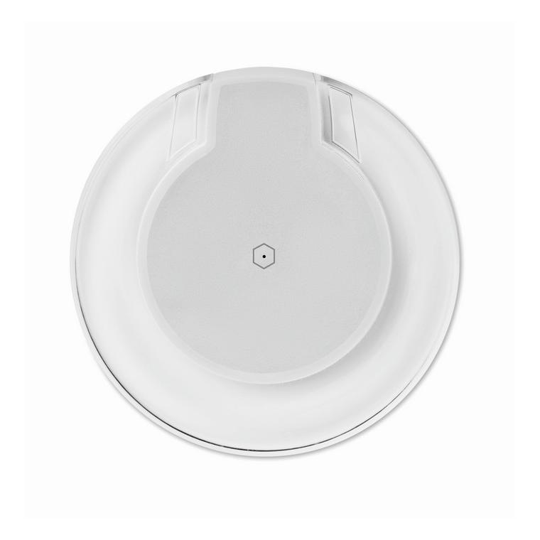 Încărcător rotund wireless UVE CHARGING + Alb