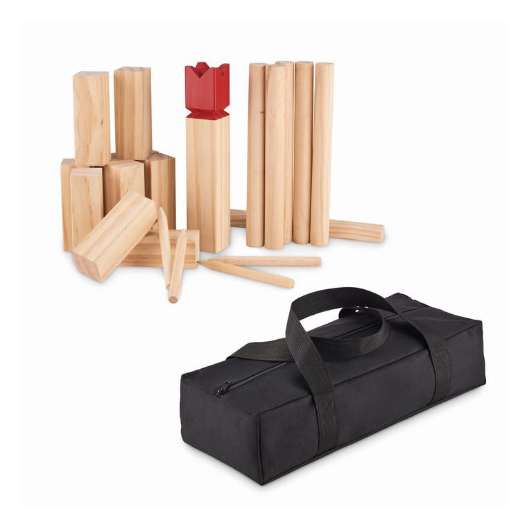 Joc șah viking din lemn de pin KING Natur