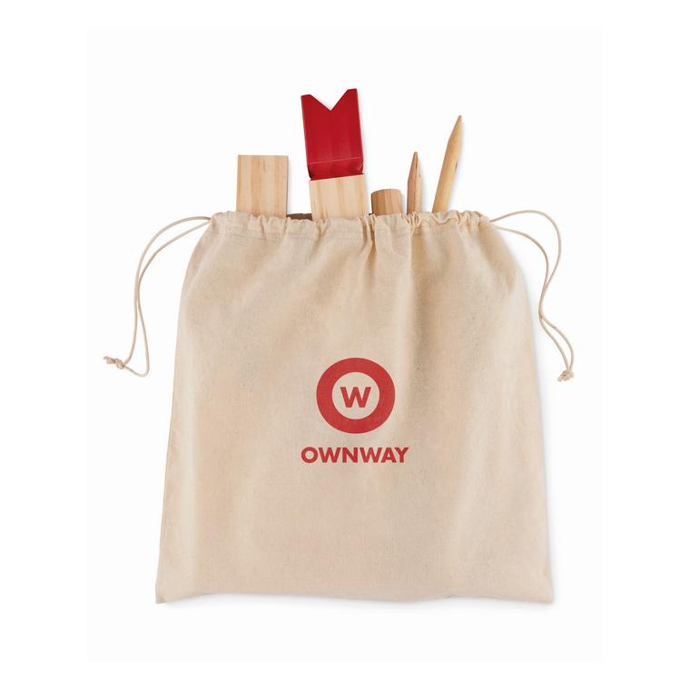 Joc șah viking din lemn de pin KING Natur