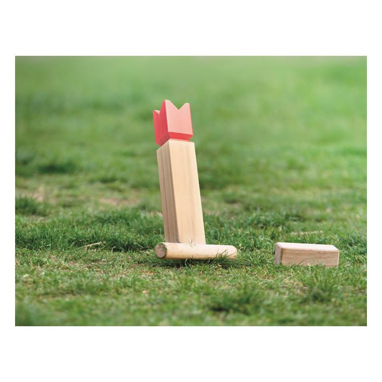 Joc șah viking din lemn de pin KING Natur