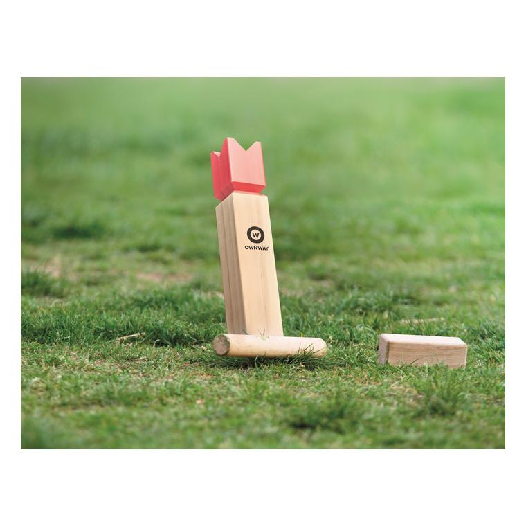 Joc șah viking din lemn de pin KING Natur