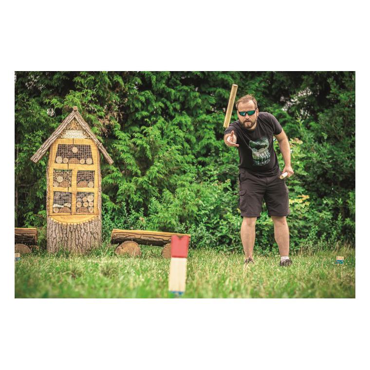 Joc șah viking din lemn de pin KING Natur