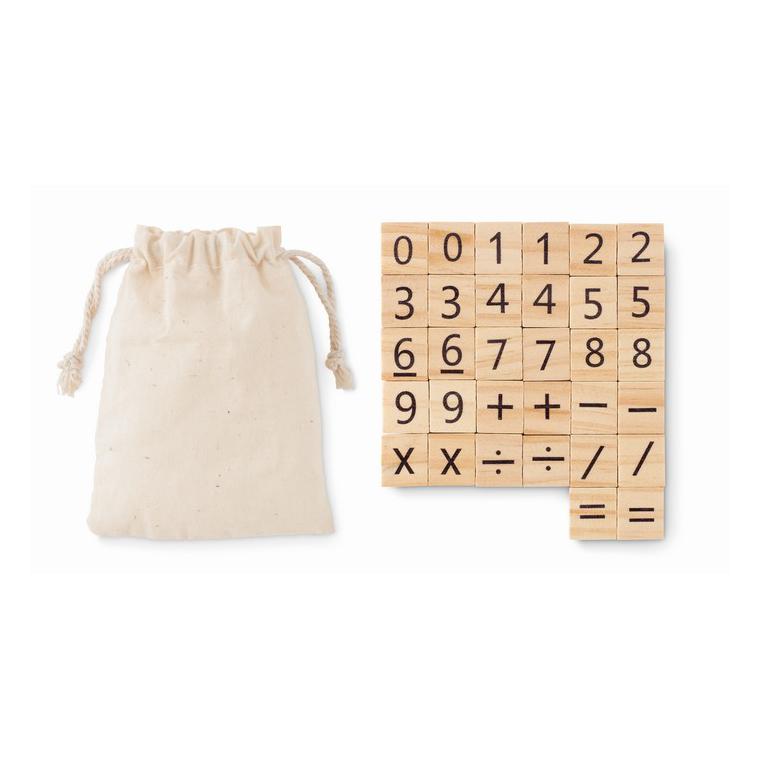 Joc educațional din lemn EDUCOUNT Bej