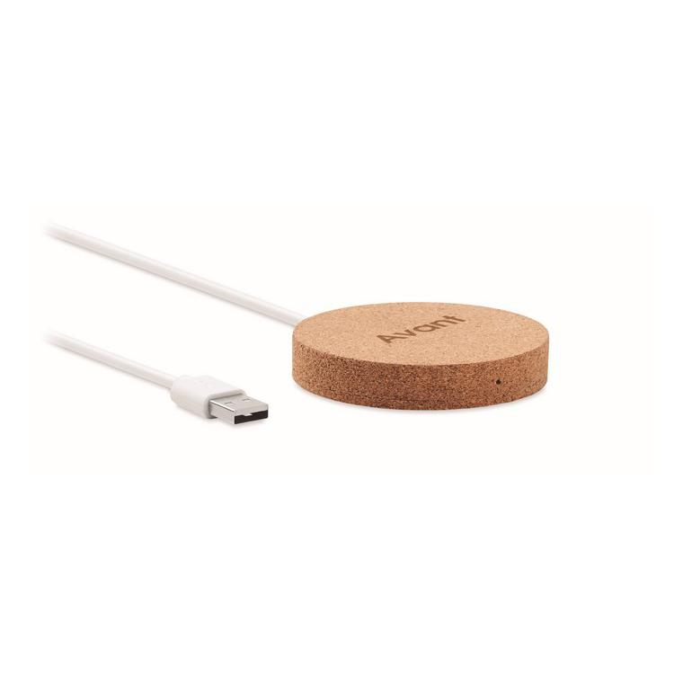 Încărcător  wireless rotund KOKE Bej