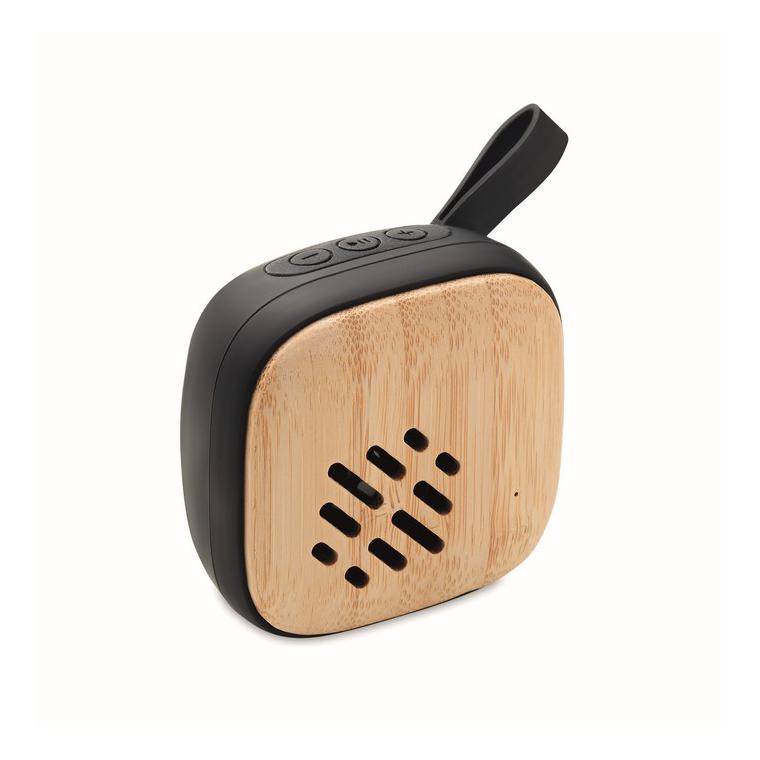 Boxă 5.0 wireless din bambus MALA Negru