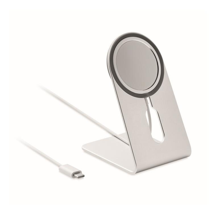 Încărcător magnetic portabil MELIS Argintiu mat