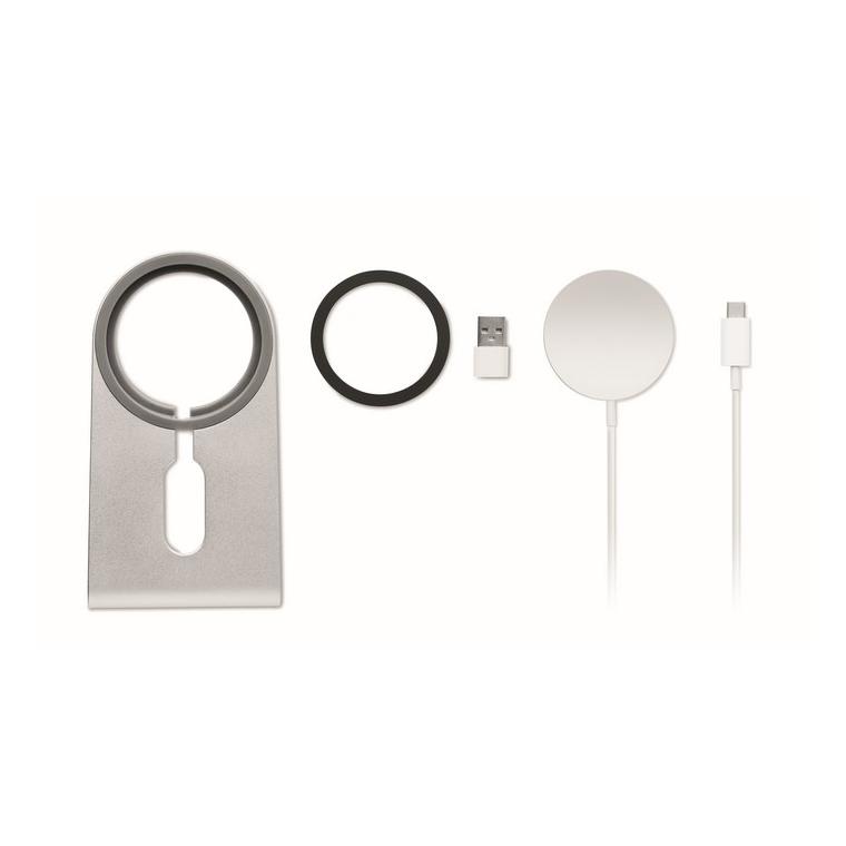 Încărcător magnetic portabil MELIS Argintiu mat