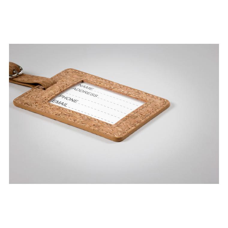 Etichetă bagaje din plută COCO Bej