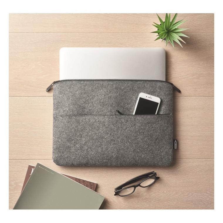 Husă cu fermoar pentru laptop TOPLO Gri