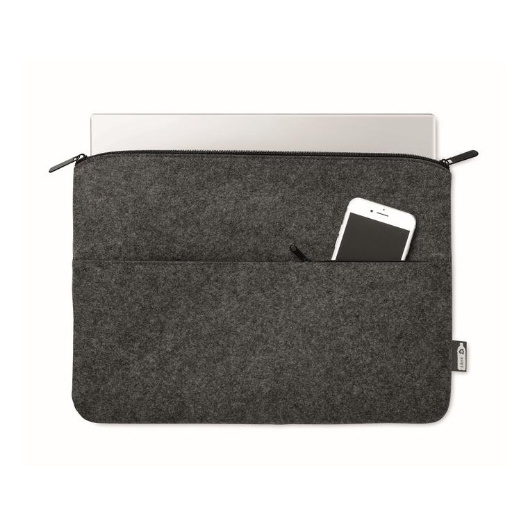 Husă cu fermoar pentru laptop TOPLO Gri închis