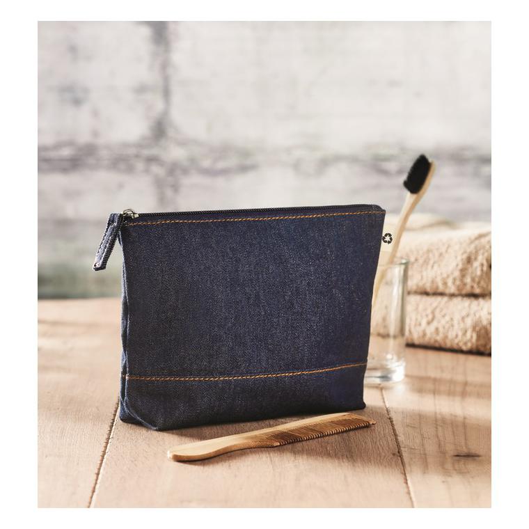 Geantă cosmetice din denim STYLE POUCH Albastru