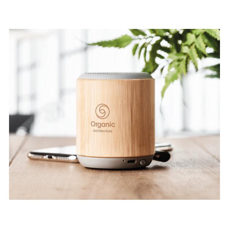 Boxă wireless din bambus 5.0 RUGLI Natur