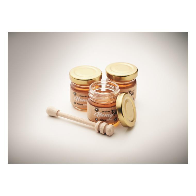 Set de 3 borcane cu miere BEEBEE SET Natur