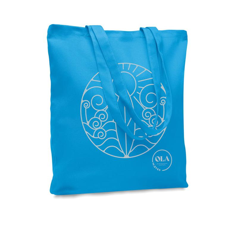 Sacoșă din pânză 270 gr/m² RASSA COLOURED Turquoise