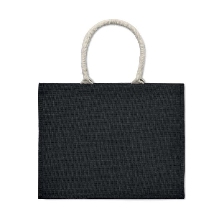 Geantă de cumpărături din iută AURA Negru