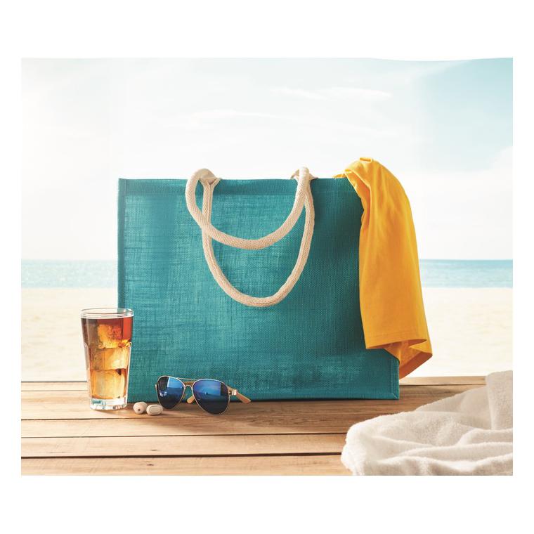 Geantă de cumpărături din iută AURA Turquoise