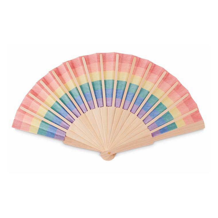 Evantai curcubeu din lemn BOWFAN Multicolor