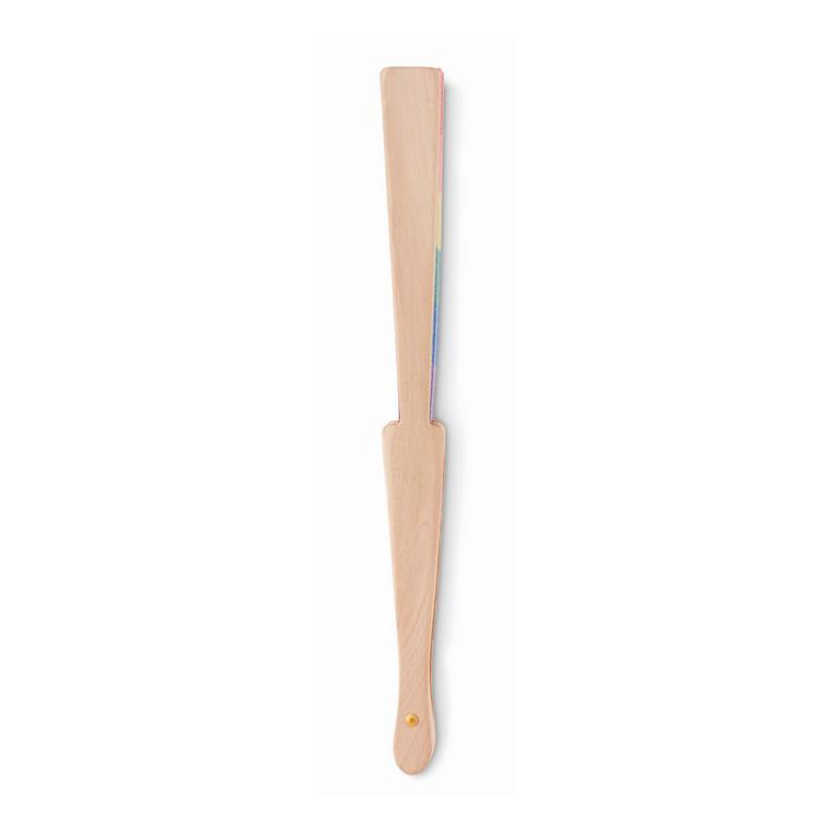 Evantai curcubeu din lemn BOWFAN Multicolor