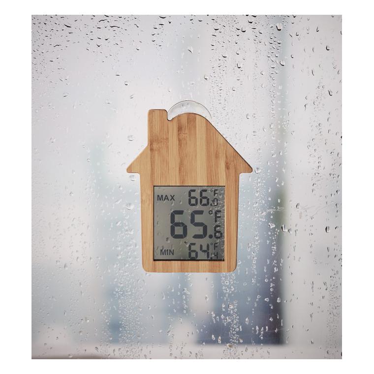 Stație meteo din bambus HISA Natur