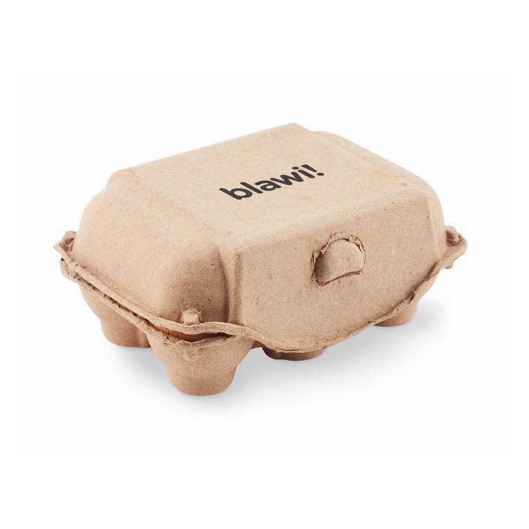 6 crete formă de ou în cutie TAMAGO Bej