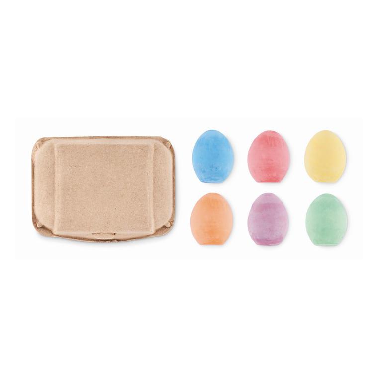 6 crete formă de ou în cutie TAMAGO Bej